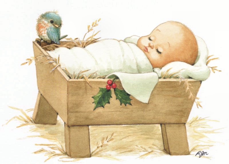 free clipart of baby jesus in a manger - photo #5